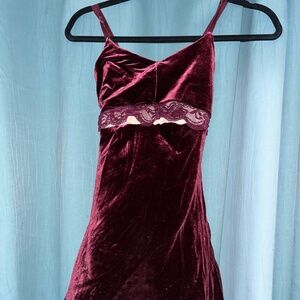 Weissman Wine Red Slip Dress Costume